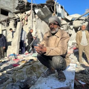 img_20240118_212422_3448605098527675891976-300x300 Members of the Zamly family inspect the rubble of their home which was destroyed by an Israeli air strike and killed 16 members of the family, in Rafah, southern Gaza. 18.1.24