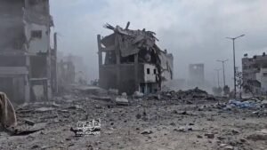 img_20240319_172504_2264497685137796489417-300x169 A number of Palestinians were killed by heavy Israeli air strikes in the vicinity of Shefa hospital and Al Jala street in Gaza city.