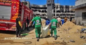 img_20240416_195651_1687229493707735394208-300x158 Civil defense forces and medical crews continue searching for the bodies of Palestinians who were killed by the occupation forces at the Shefa hospital.