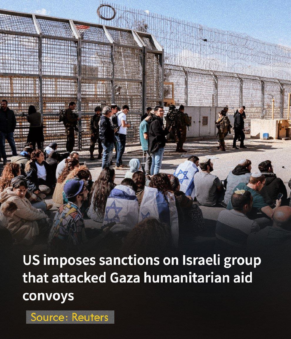 image_editor_output_image1783697928-1718422906373 The United States has imposed sanctions on a “violent extremist” Israeli group for blocking and damaging humanitarian aid convoys to Gaza as the risk of famine increases in the besieged Palestinian territory.
