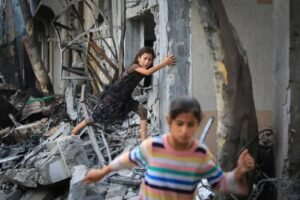 img_20240609_204358_7154905431150374674651-300x200 Palestinians inspect the remains of their homes and belongings after yesterday's Israeli massacre in the Al-Nuseirat refugee camp in central Gaza.