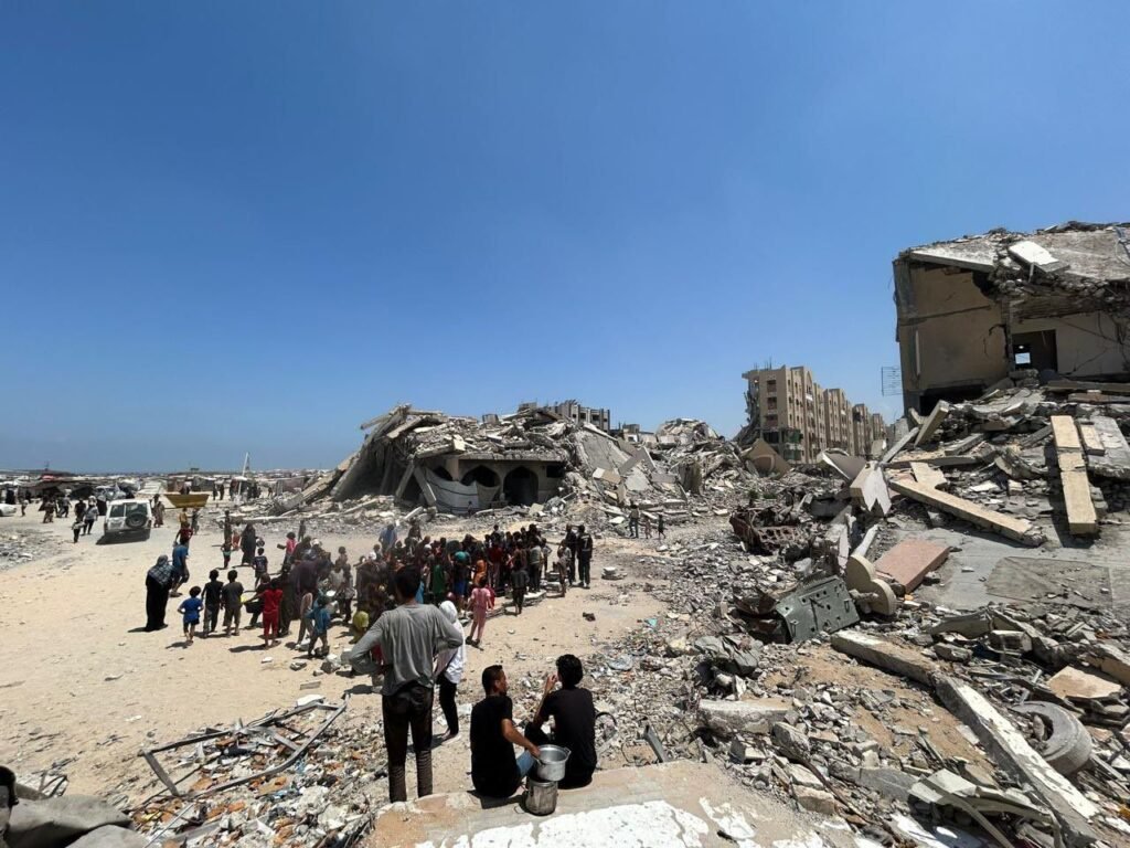 img_20240707_014441_5347992940502740255770-1024x768 Palestinian residents of Hamad City returned to find it devastated following an Israeli occupation invasion, setting up tents beside their destroyed homes.