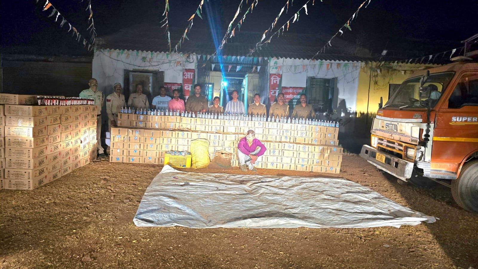 IMG-20250205-WA0055 आबकारी विभाग, जिला कबीरधाम (छ.ग.) की आदर्श आचार संहिता में अन्य प्रांत की अवैध मदिरा के विरूद्ध कार्यवाही